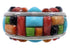 Sterling Silver Southwest Multicolor Inlay Ring Size 5-3/4 CX49976